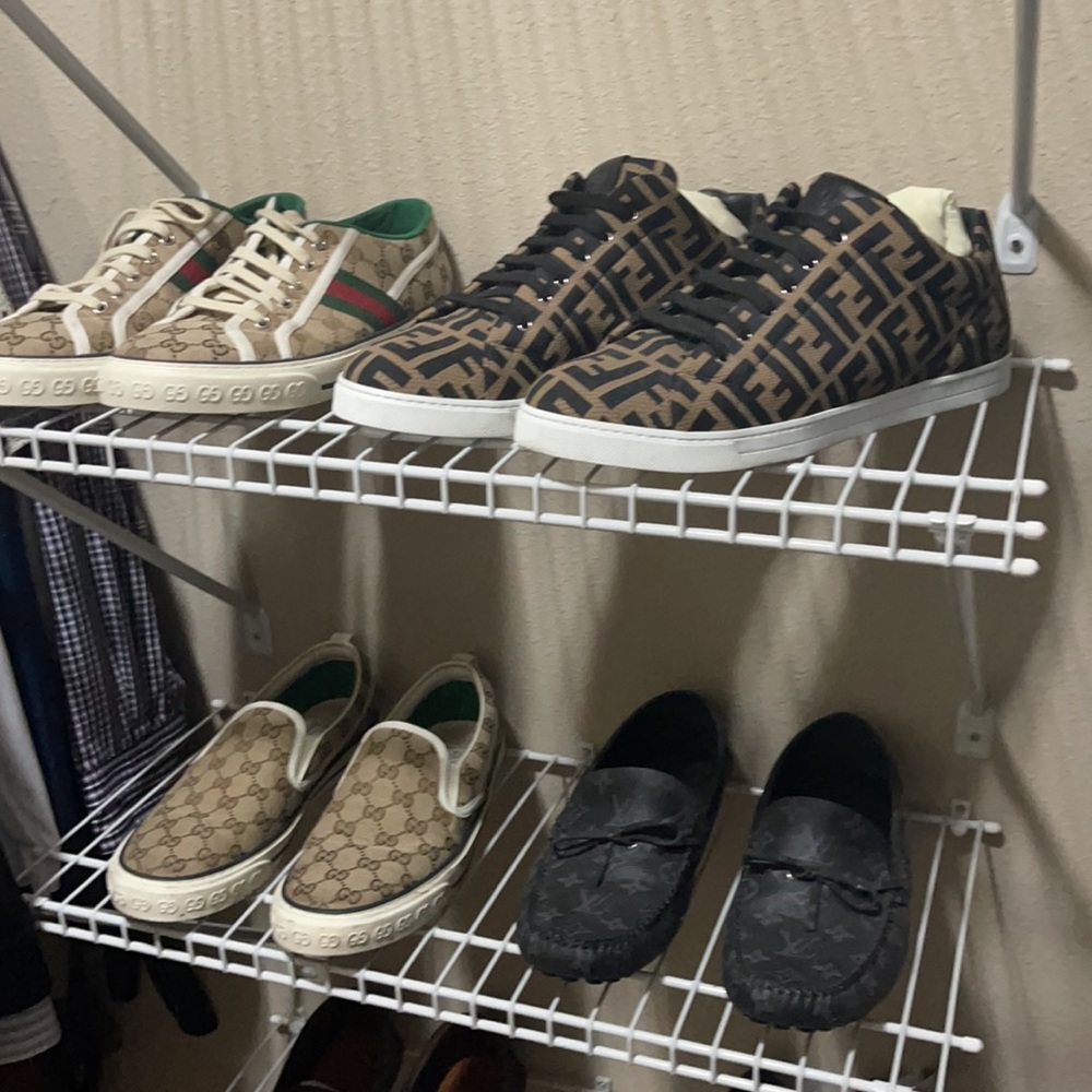 Men's Allover FF Low-Top Sneakers - Picture 3 of 4
